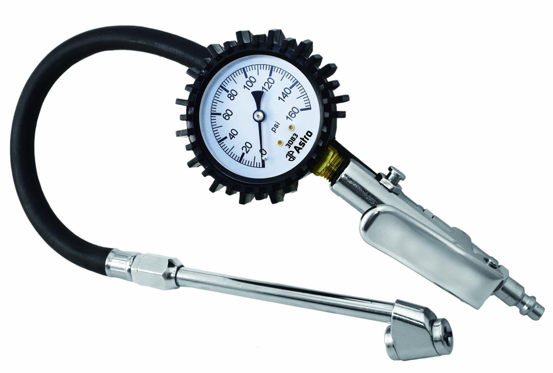 Astro Pneumatic Tool 3083 Gonfleur de pneu à cadran 2,5" avec verrouillage et mandrins doubles