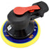 Astro Pneumatic AST-322P ONYX 6" Finishing Palm Sander top angle view with yellow PSA backing pad