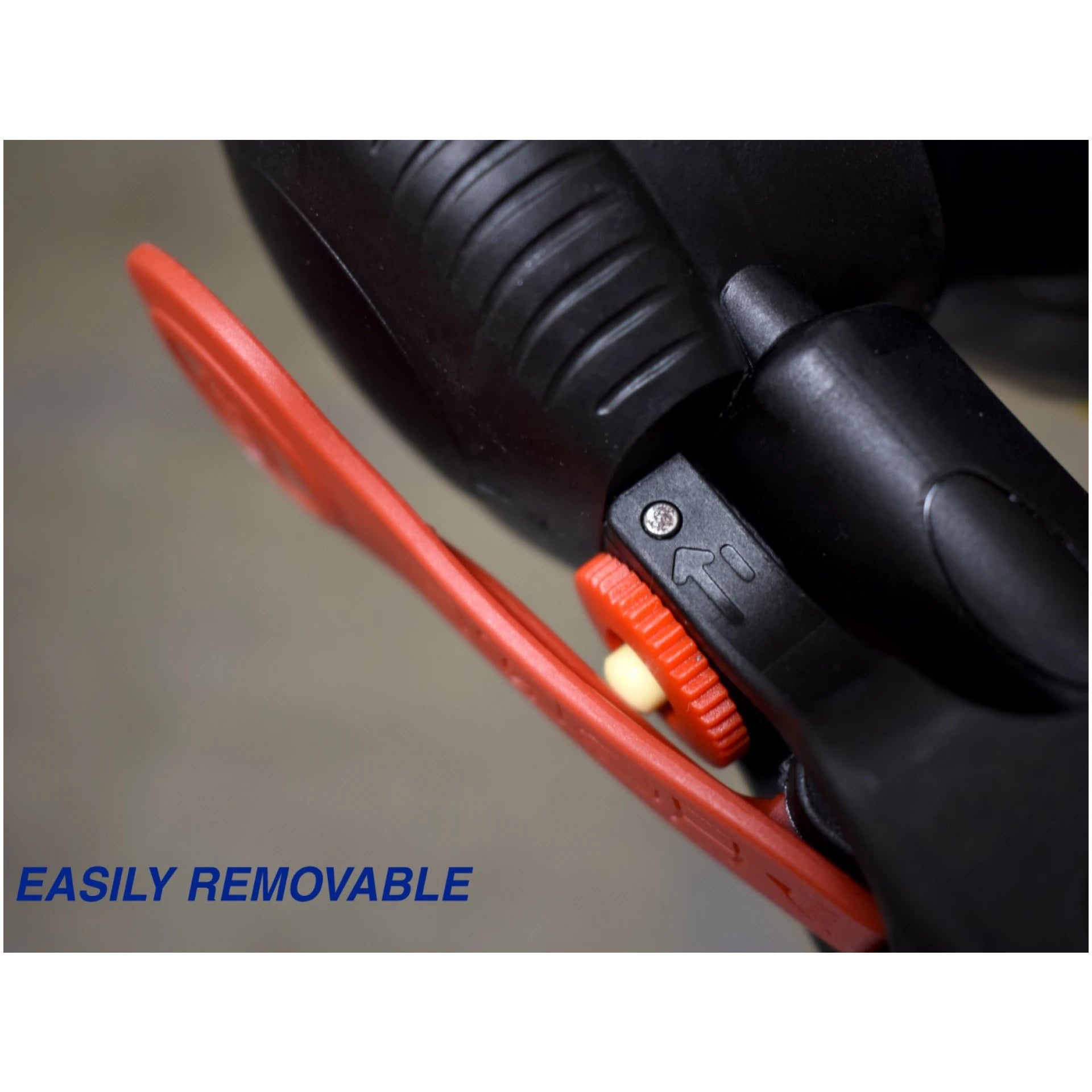 Astro Pneumatic AST-322P ONYX Palm Sander easily removable paddle lever closeup