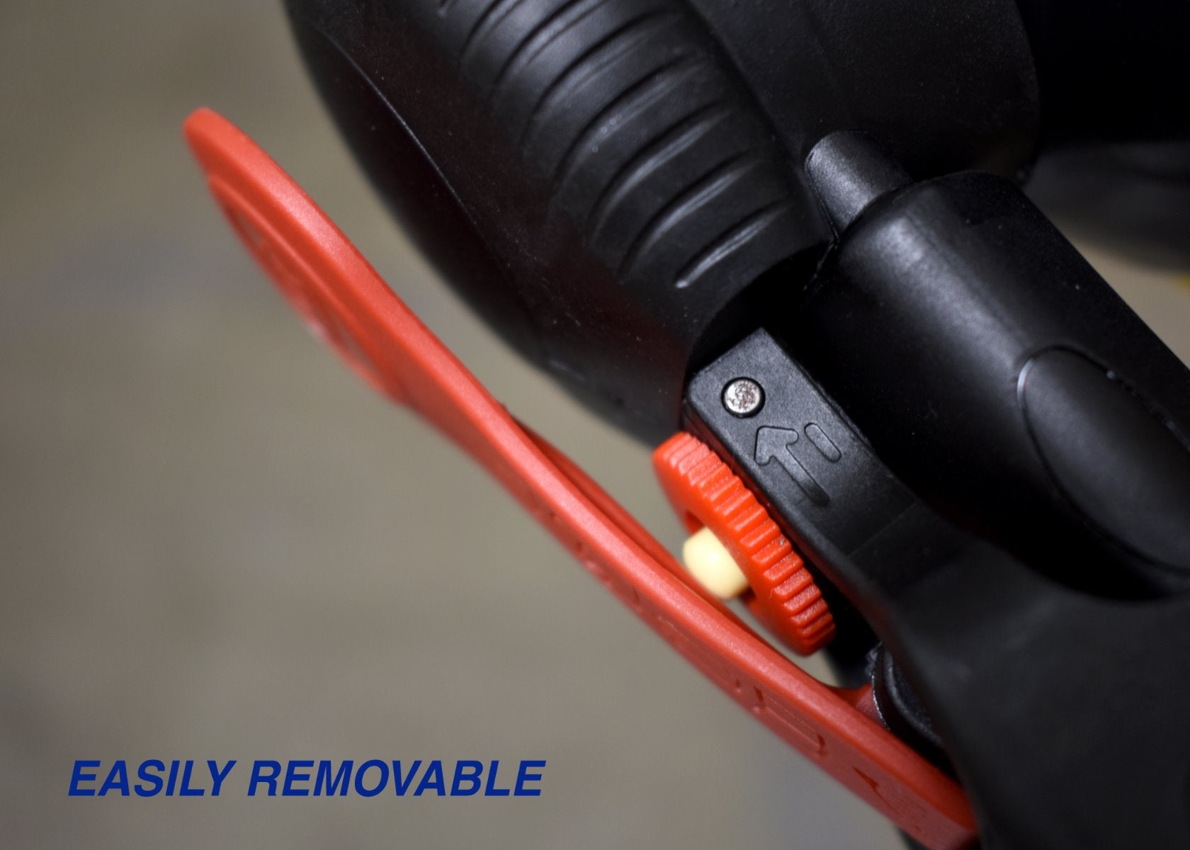 Astro Pneumatic AST-322P ONYX Palm Sander easily removable paddle lever detail view