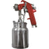 Astro Pneumatic 4008 Spray Gun with Red Handle and 1qt Aluminum Siphon Cup on white background