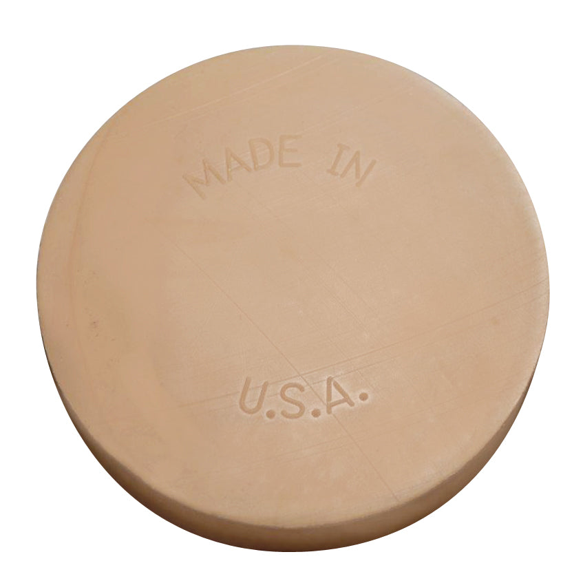 Astro Pneumatic AST-400E Smart Eraser 4-inch rubber pad showing Made in U.S.A. embossed marking, angle view