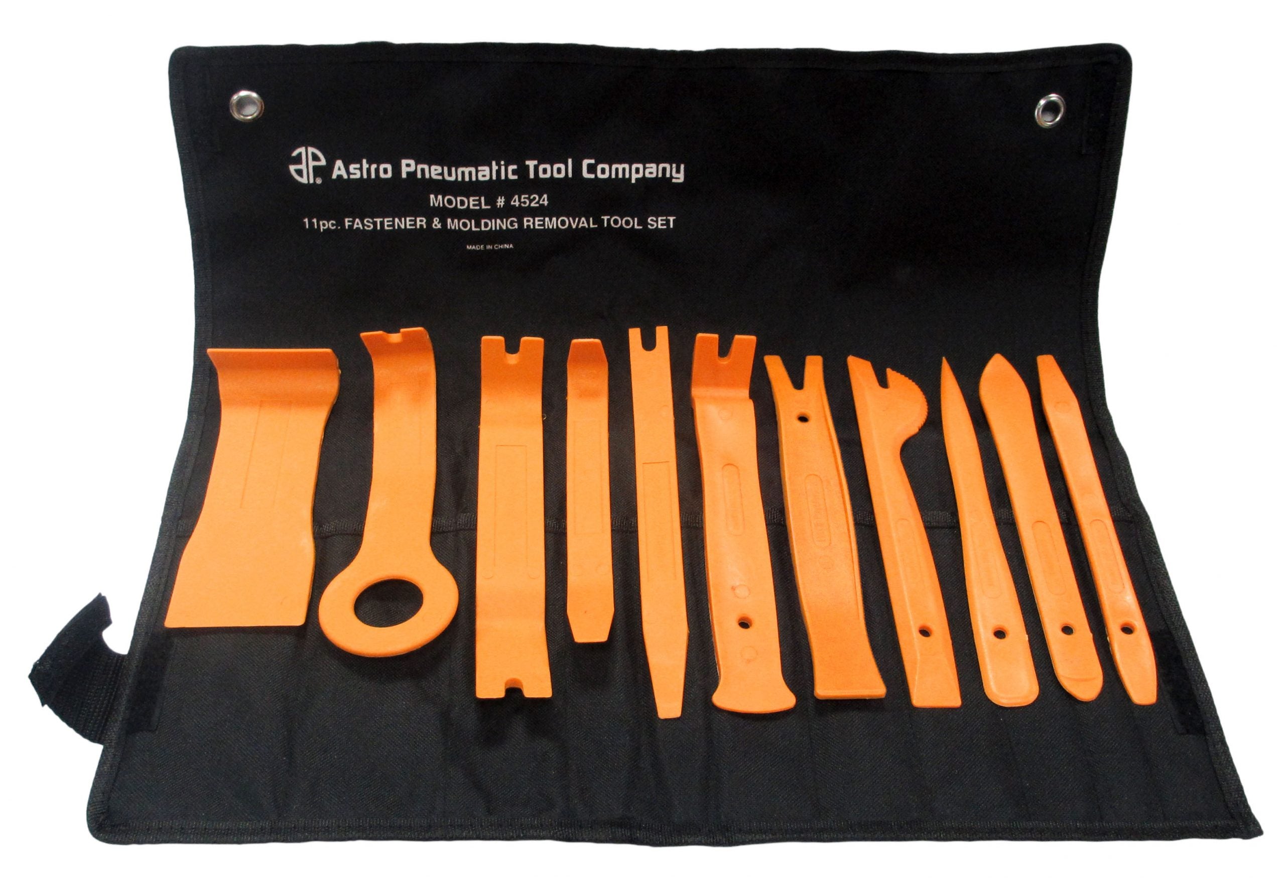 Astro Pneumatic 4524 11pc Auto Fastener & Molding Removal Tool Set