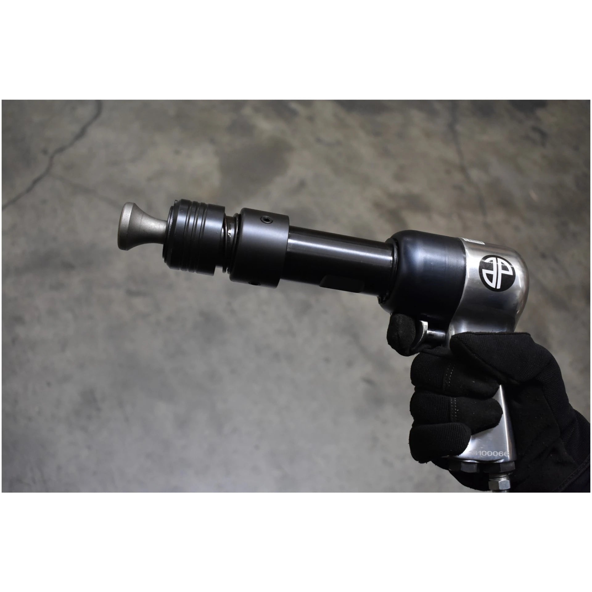 Astro Pneumatic 49803 Chisel & Hammer Bit Set in use on air hammer - lifestyle shot
