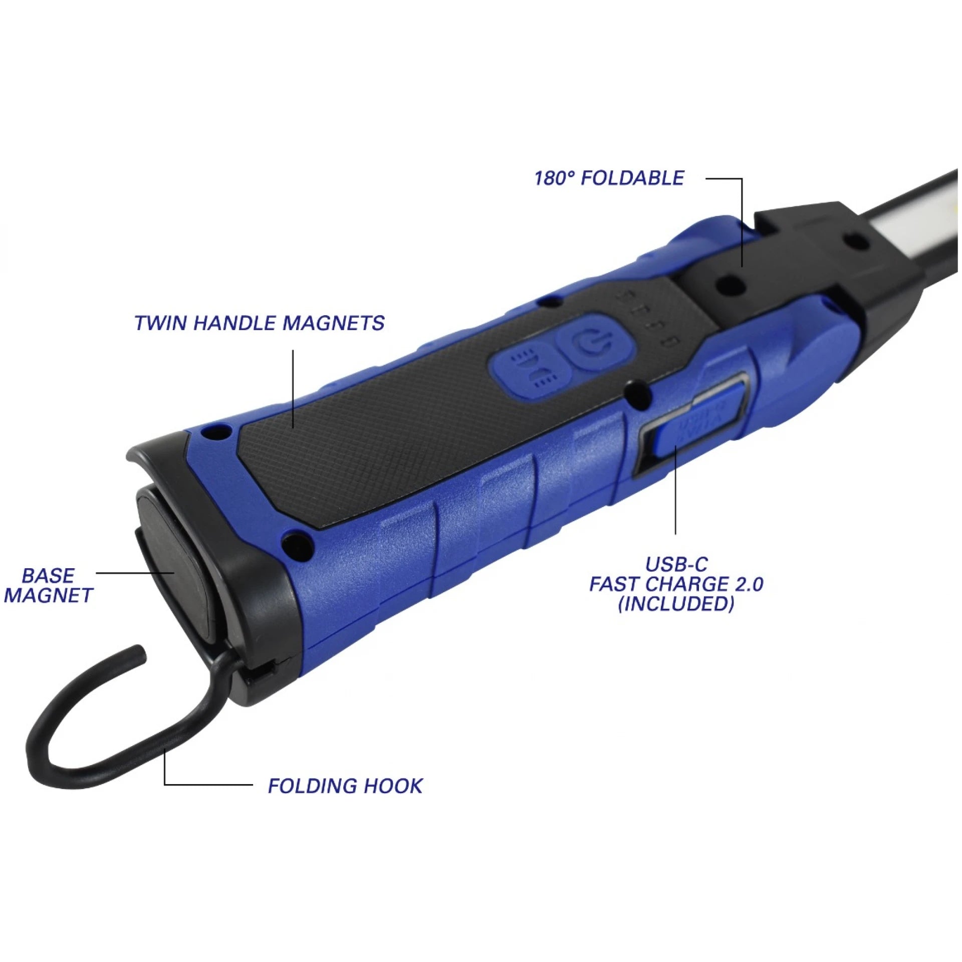 Astro Pneumatic 52SL 500x2 Lumen Rechargeable sans fil Lampe LED double face pliable