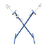Astro Pneumatic 557012 Panel Stand - X-frame blue steel adjustable stand angle view
