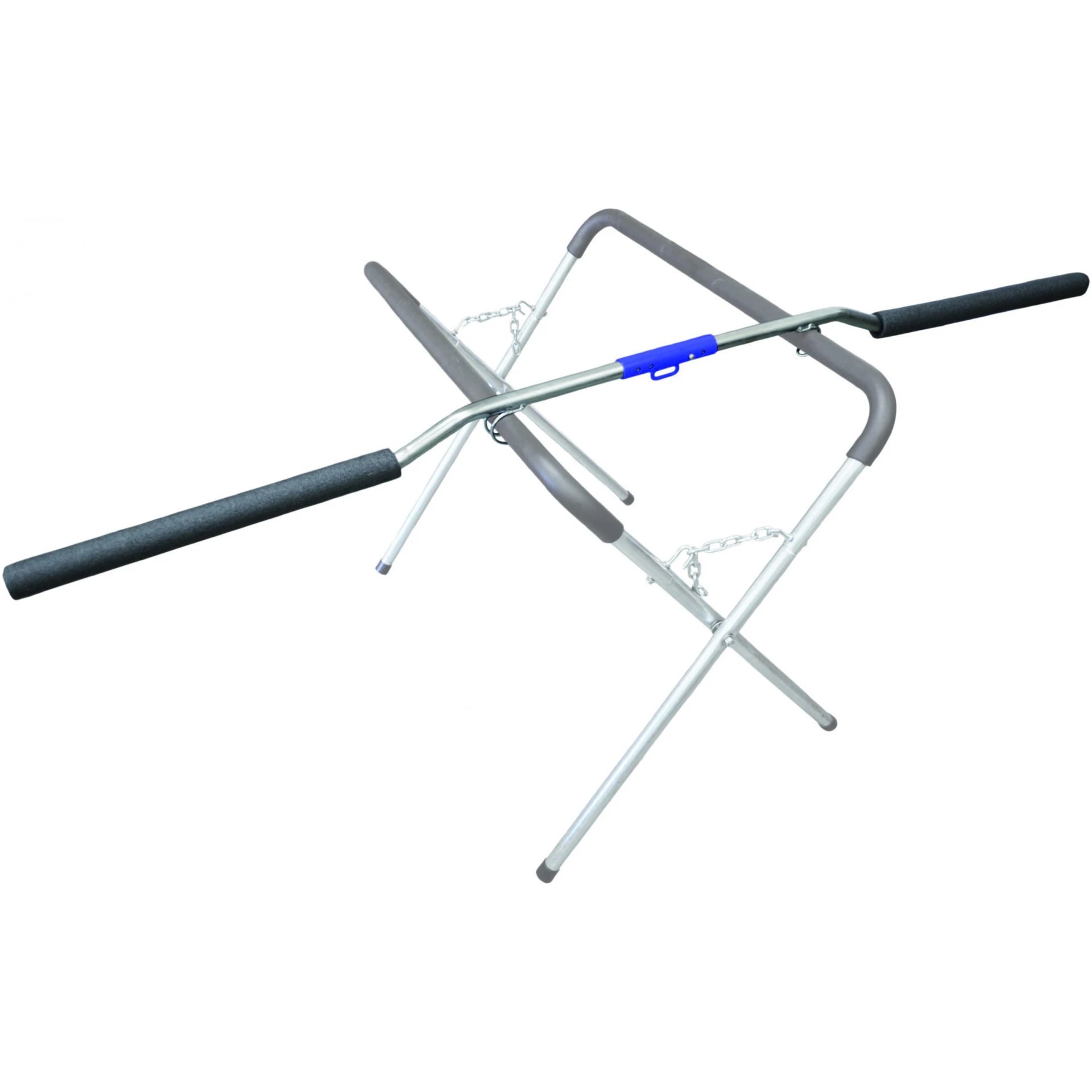Astro Pneumatic 557100 Fender Extender 80" mounted on portable work stand, full assembly angled view