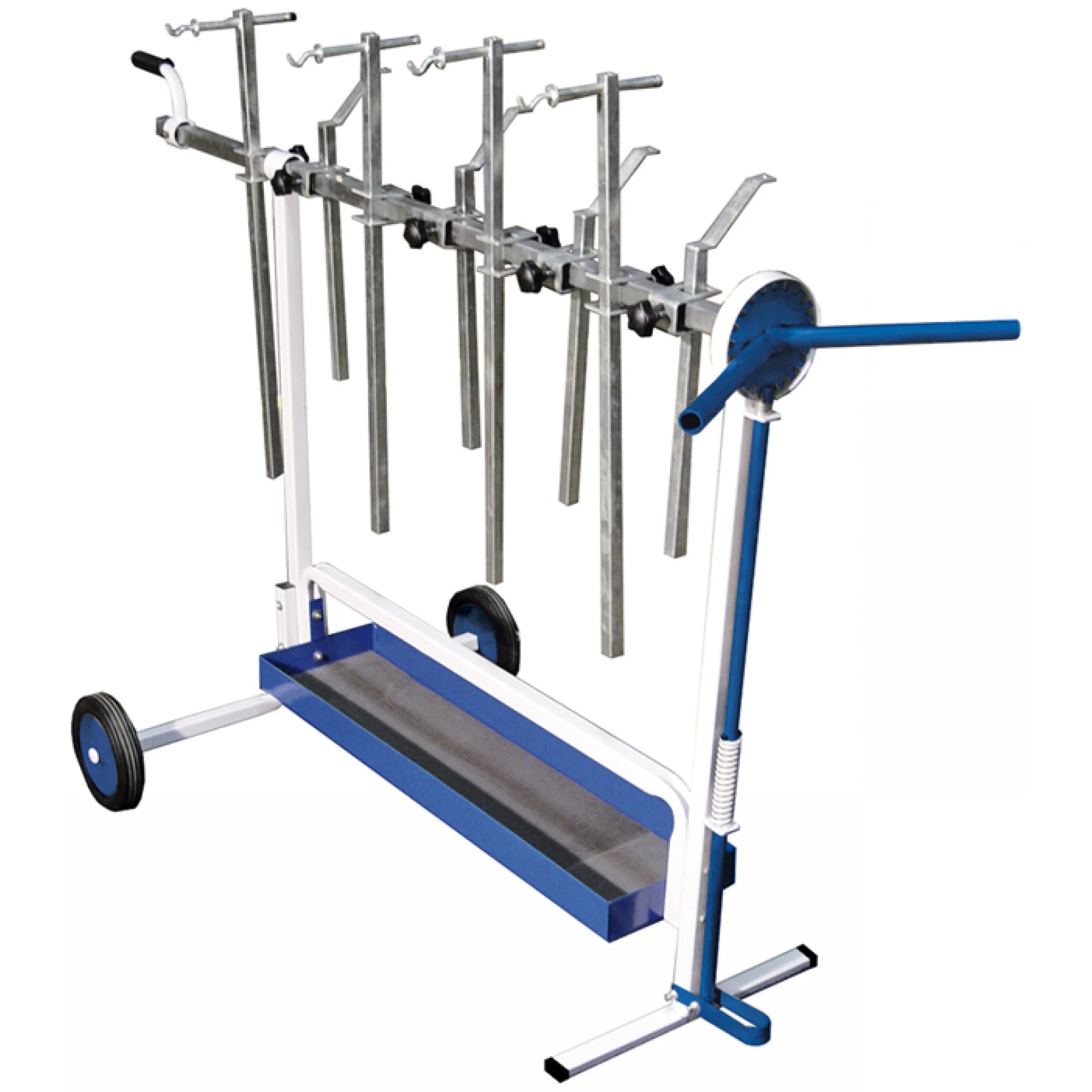 Astro Pneumatic AST-7300 Super Stand angled view showing 8 adjustable bars and rotation mechanism