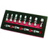 Astro Pneumatic 7412 12pc 1/4" Drive Flex Socket Set arranged in foam storage tray
