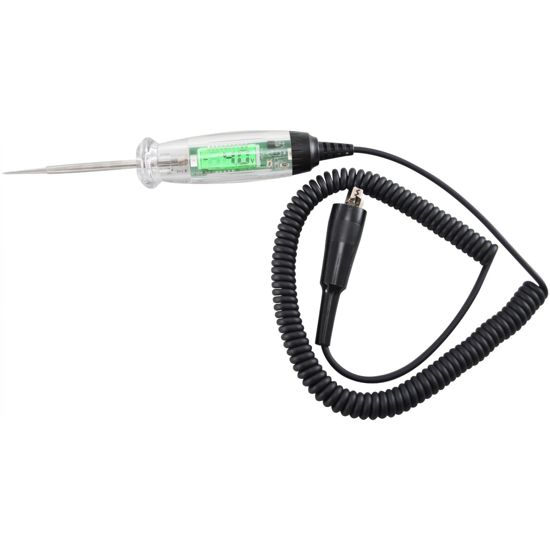 Astro Pneumatic 7767 Digital LCD Wide Range Circuit Tester with coil cord, white background