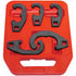 Astro Pneumatic AST-7802 Tie Rod/Pitman Arm Adjusting Tool Set in red blow-molded case, top view