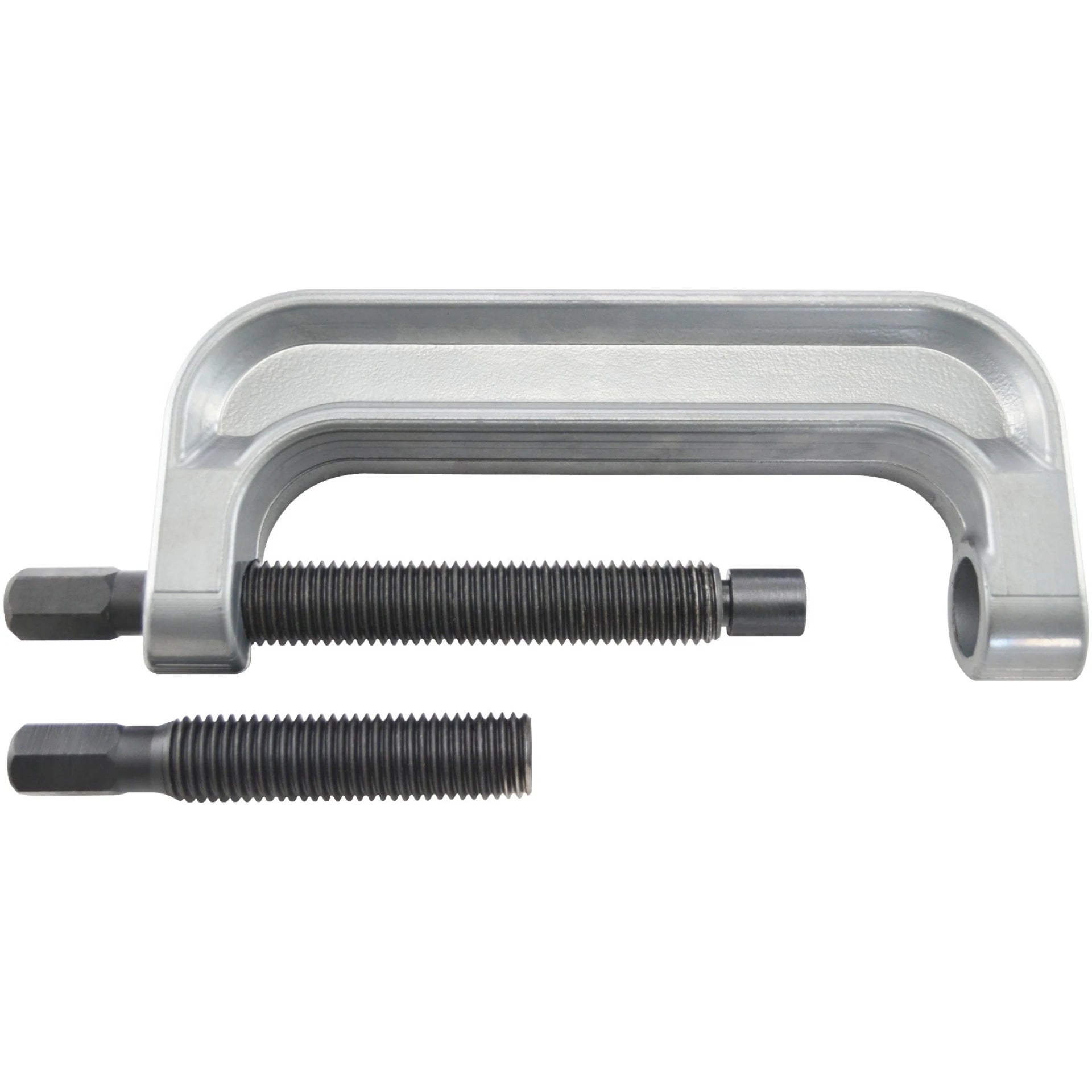 Astro Pneumatic 78100 Goliath Ball Joint XL C-Frame Press with long and short drive screws on white background