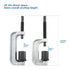Astro Pneumatic 78100 infographic comparing 3X throat space vs standard C-frame press with same working length