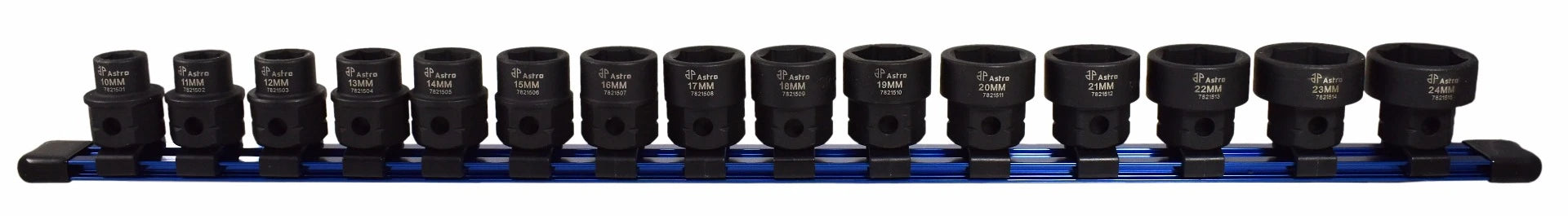 Astro Pneumatic 78215 Douilles à chocs nano à profil bas 15 pièces 1/2" - Métriques