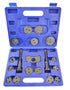 Astro Pneumatic AST-78618 18pc Brake Caliper Wind Back Tool Set organized in blue carrying case