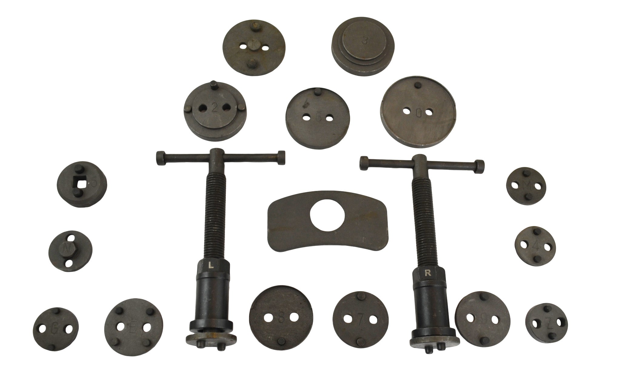 Astro Pneumatic AST-78618 18pc Brake Caliper Wind Back Tool Set all components laid out