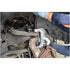Astro Pneumatic 7865 C-frame press in use servicing a ball joint on a vehicle control arm