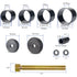 Astro Pneumatic 78825 component detail diagram showing sleeve, plate, nut, washer, and Grade 8 drive bolt dimensions