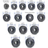 Astro Pneumatic 78825 bearing adapter and tapping plate size diagram with inch and mm measurements