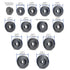 Astro Pneumatic 78825 bearing adapter and tapping plate size diagram with inch and mm measurements