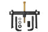 Astro Pneumatic 78830 Heavy Duty Hub Drum and Rotor Puller Kit - complete kit spread view on white background
