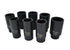 Astro Pneumatic 78866 8pc 6-Point Axle Nut Socket Set - scattered view of all eight CR-MO sockets angled