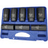 Astro Pneumatic 78866 8pc 6-Point Axle Nut Socket Set - full set organized in blue carrying case angled view