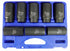 Astro Pneumatic 78868 8pc CR-MO axle nut sockets laid flat in blue molded storage case, sizes 29-39mm