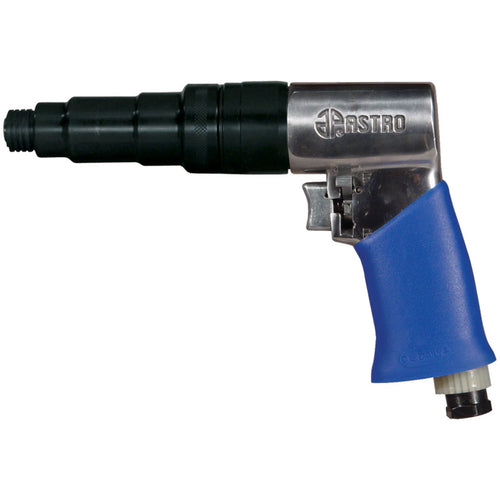 Astro Pneumatic AST-810T 1/4" Pistol Grip Internal Adjust Air Screwdriver, side profile on white background