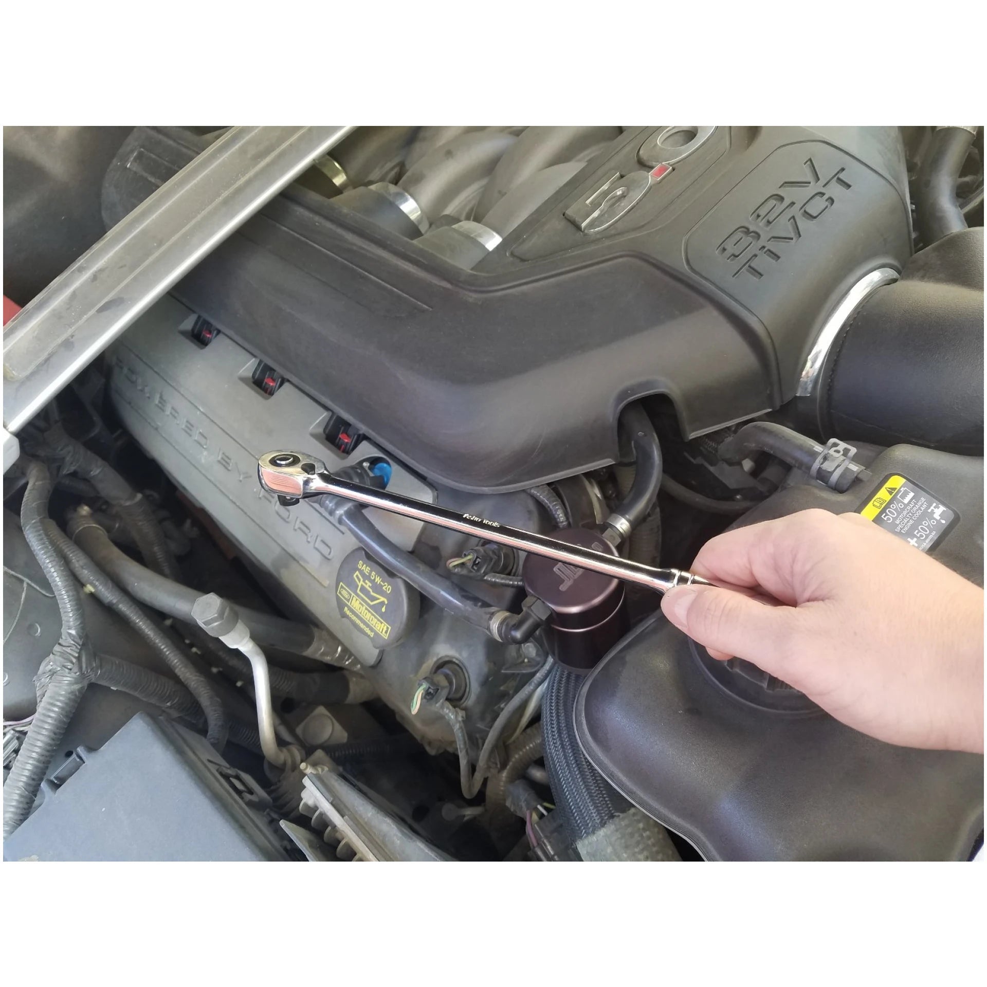 Astro Pneumatic 93812 Nano Ratchet being used in a vehicle engine bay