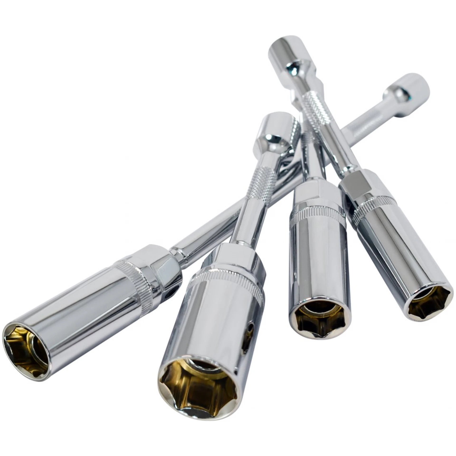 Astro Pneumatic 94404 Magnetic Spark Plug Universal Extension Socket Set - 4 chrome sockets