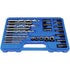 Astro Pneumatic 9447 25-Piece Screw Extractor Drill and Guide Set open in blue blow-molded case, top-down view