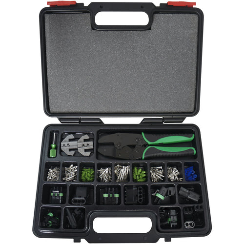 Astro Pneumatic 9478 220pc Weather Pack Crimping Tool & Accessory Set open case showing full kit contents