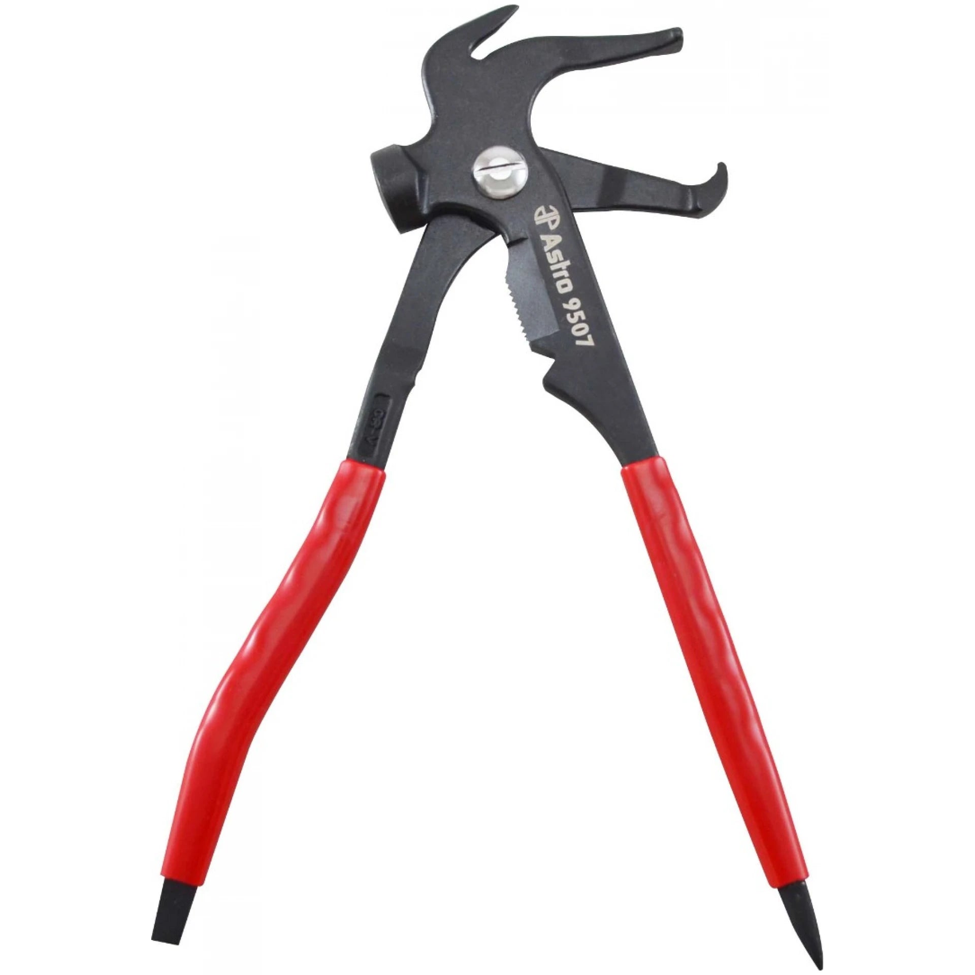 Astro Pneumatic 9507 Wheel Weight Balance Hammer Pliers - open jaw alternate angle showing full tool length