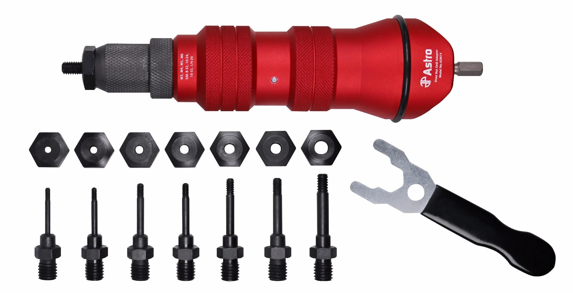 Astro Pneumatic ADN14 Kit adaptateur pour perceuse à rivets