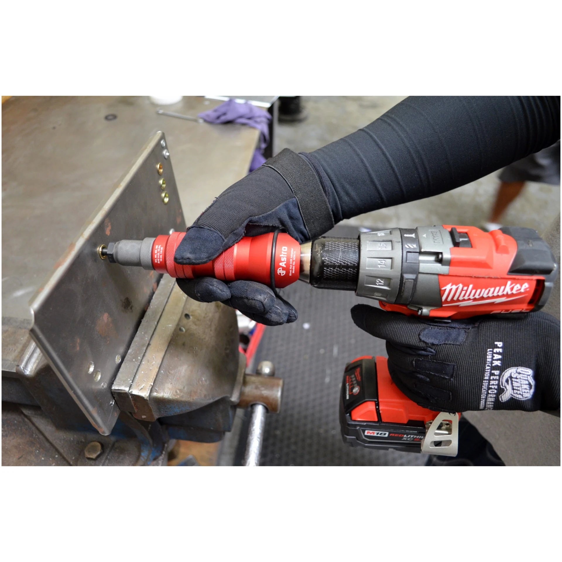 Astro Pneumatic ADN14 Kit adaptateur pour perceuse à rivets