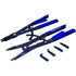 Astro Pneumatic AST-9402 2pc Large 16in Snap Ring Pliers Set with replaceable tips and accessories on white background