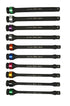 Astro Pneumatic 78810 10pc color-coded torque limiting extension set spread out