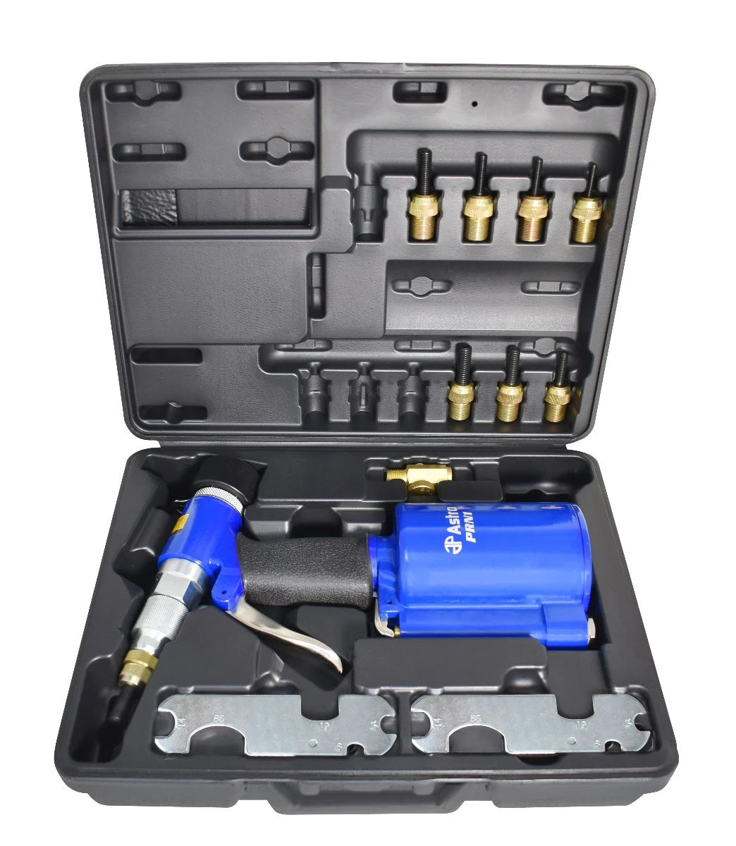 Astro Pneumatic PRN1 pneumatic rivet nut setting kit in molded carrying case with all components