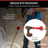 RIDGID K-6P Hybrid Toilet Auger optional drill attachment feature callout, 500 RPM max