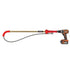 RIDGID K-6P Hybrid Toilet Auger connected to cordless drill, full product view on white background