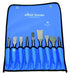 Ajax Tool Works 9029 9-Piece Zip Gun Chisel Set displayed in blue roll pouch