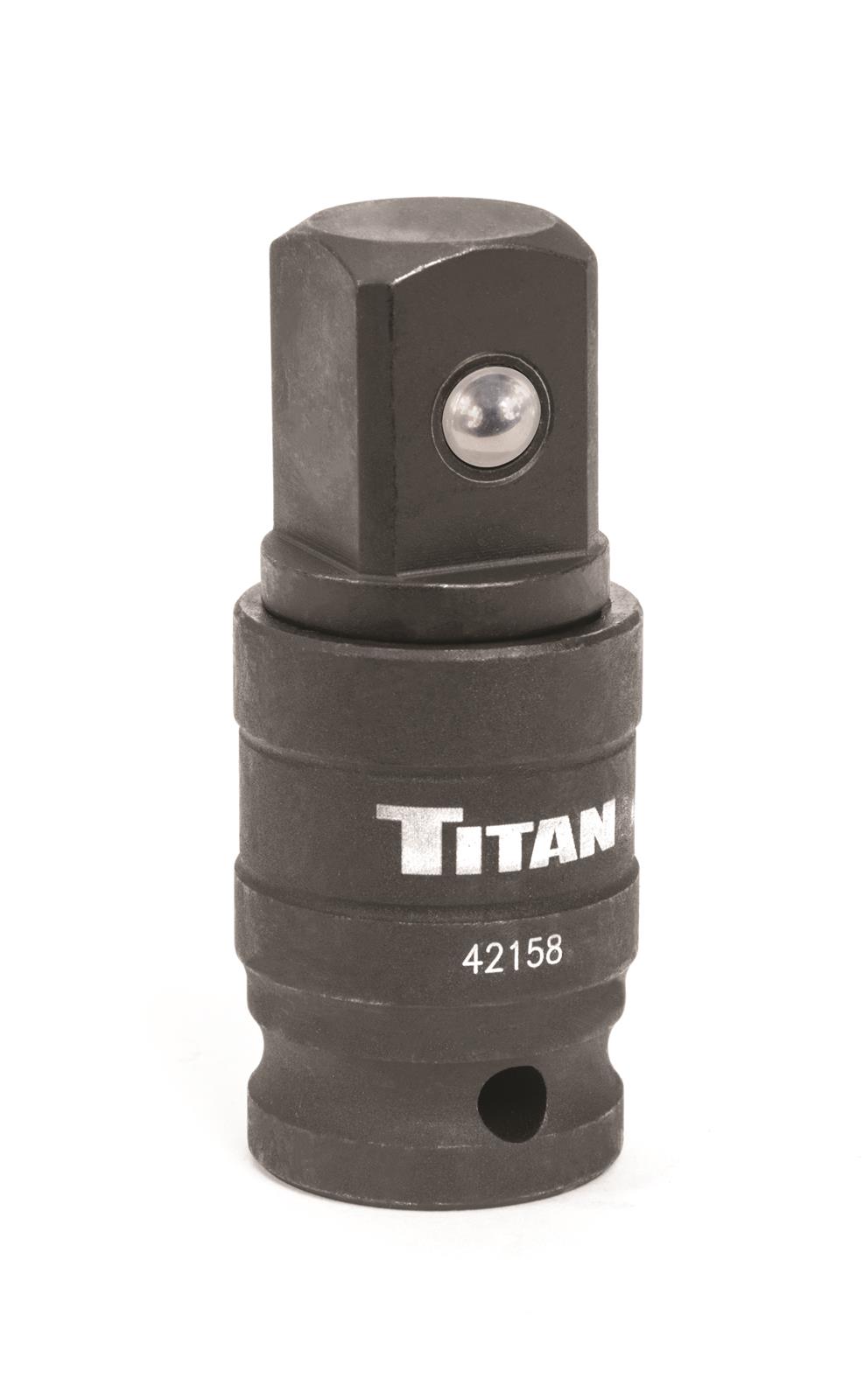 Titan Tools 42158 Locking Wobble Socket Adapter, 1/2 in. Drive Female to 3/4 in. Drive Male, Chromoly