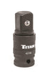 Titan Tools 42158 Locking Wobble Socket Adapter, 1/2 in. Drive Female to 3/4 in. Drive Male, Chromoly