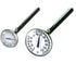 Mastercool 3407 A/C System Thermometer with 0-220°F dial face and probe handle, two views shown