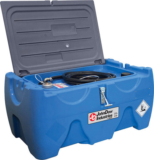 JohnDow Industries JDI-DEF40 40 Gallon Low-Profile Def Carrytank for Pickup Truck Beds, 12V Pump, 10 GPM, Automatic Nozzle