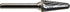Mastercut SL-4DC 1/2 Diameter Doublecut SL Radius Cone Shape Burs - 14 Degree - MPR Tools & Equipment