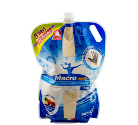 Ameta 00790 Macrocream 100% Natural & Solvent-Free Creamy Hand Cleanser, 3l Refill Bag - MPR Tools & Equipment