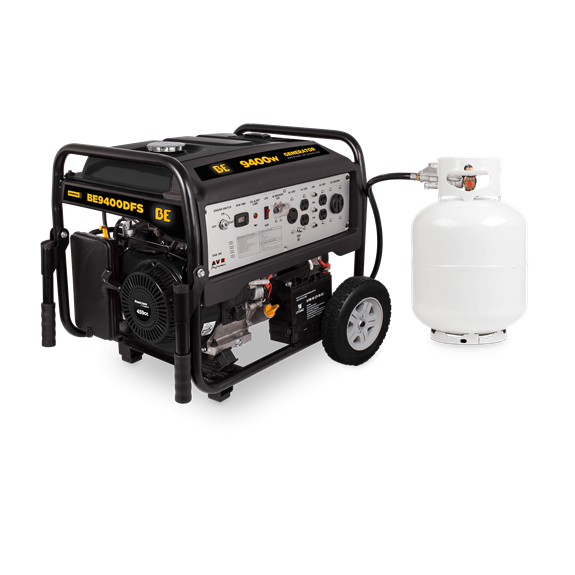 BE Power Equipment BE9400DFS 9,400 Watt Dual Fuel Electric Start Generator - MPR Tools & Equipment