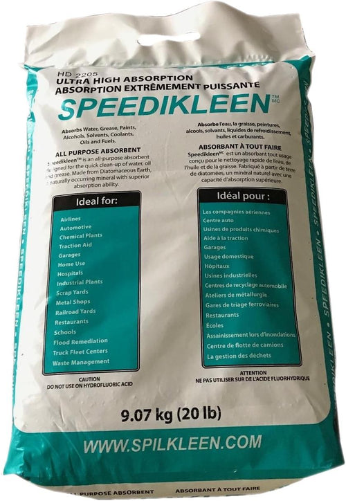 SpilKleen HD2205 SpeediKleen Premium All-Purpose Oil Absorbent, 20-Lb Bag - MPR Tools & Equipment